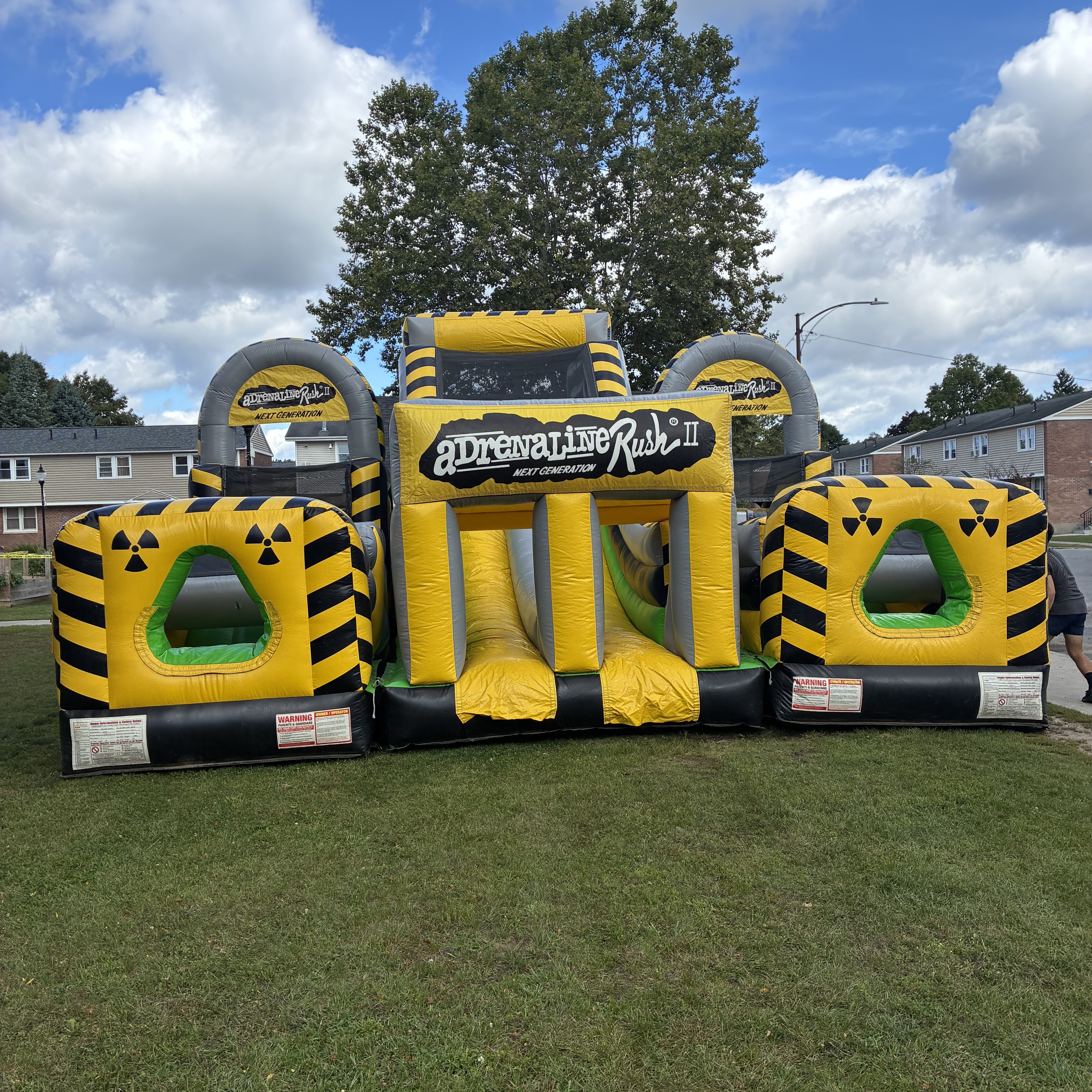 Bounce house rental at an outdoor event